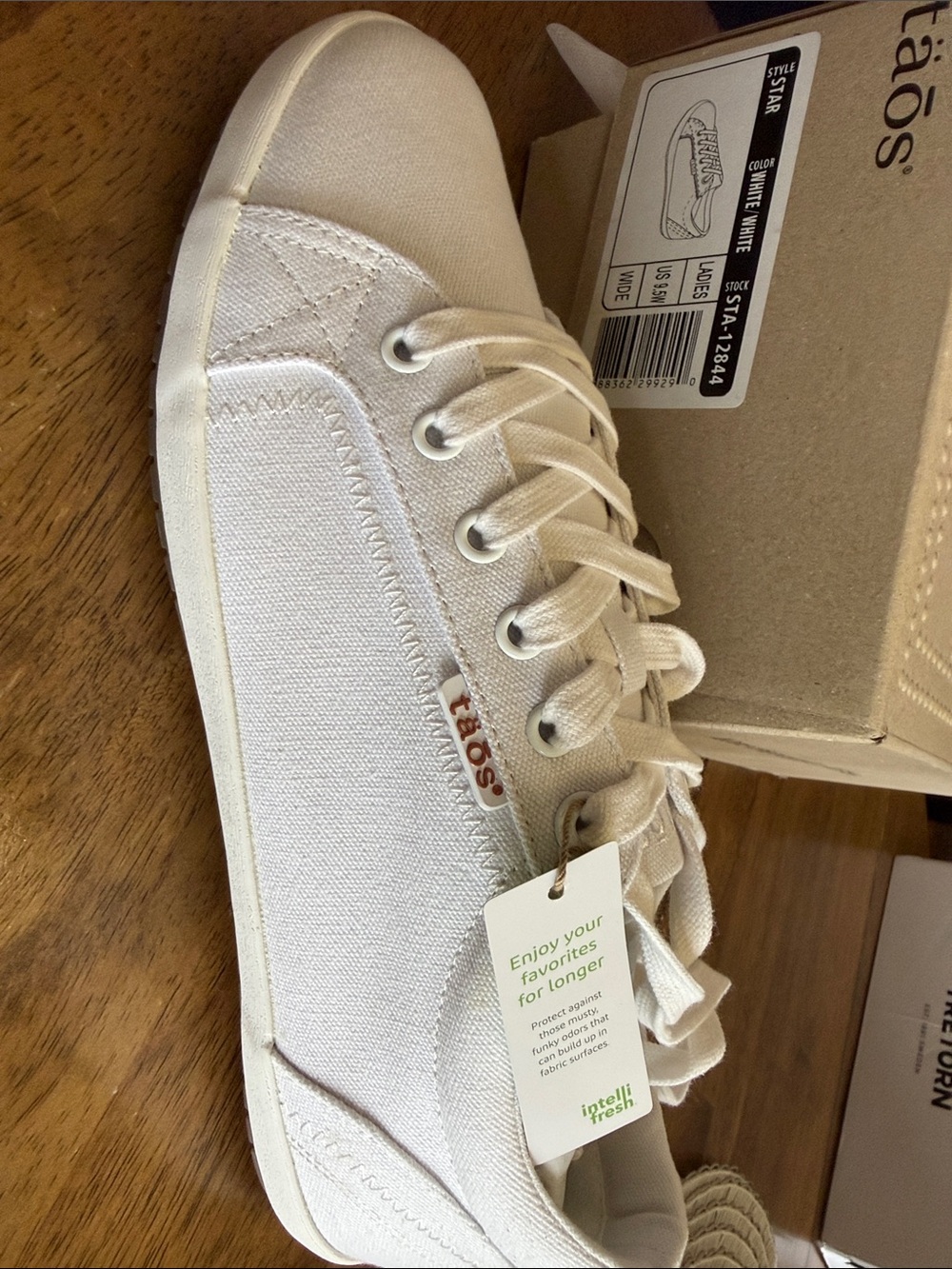 Taos Footwear White Canvas Sneakers